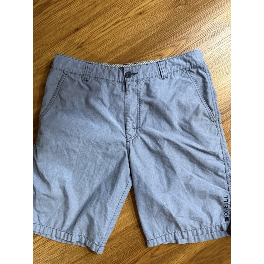 O'Neill Zip Flat Front Poly/viscose Shorts Size 32 Blue